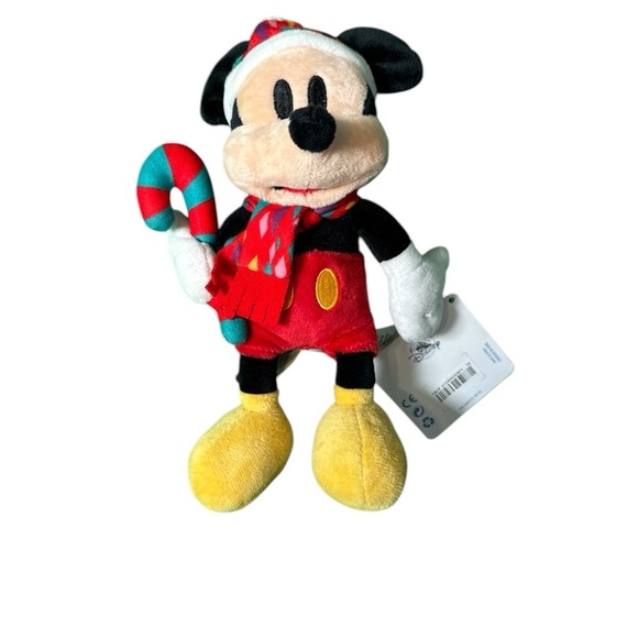 DISNEY STORE MICKEY MOUSE HOLIDAY PLUSH 9 1/2"  CHRISTMAS 2018 MINI BEAN BAG - Picture 1 of 11